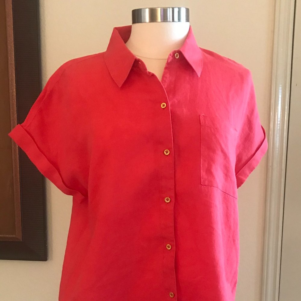 Ellen Tracy Linen Shirt